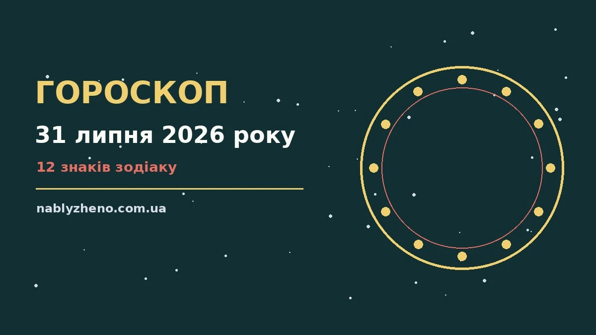 Гороскоп на 31 липня 2026 року: де діяти без зволікань про фінанси та особисте життя