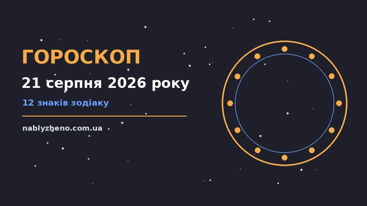 Гороскоп на 21 серпня 2026 року: де діяти без зволікань про фінанси та особисте життя