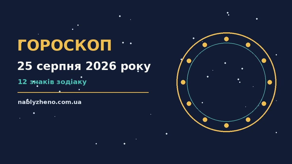 Гороскоп на 25 серпня 2026 року: де діяти без зволікань про фінанси та особисте життя