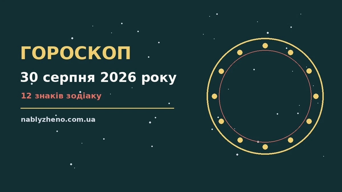 Гороскоп на 30 серпня 2026 року: де діяти без зволікань про фінанси та особисте життя