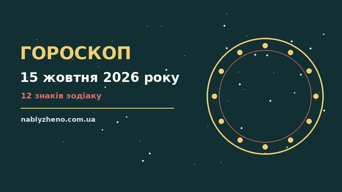 Щоденний гороскоп на 15 жовтня 2026 року із практичними порадами щодо фінансів і стосунків